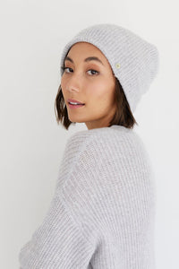 Mia Fratino - Ribbed Beanie - Jet Black, Alabaster, French Navy, Toast, Foggy Grey