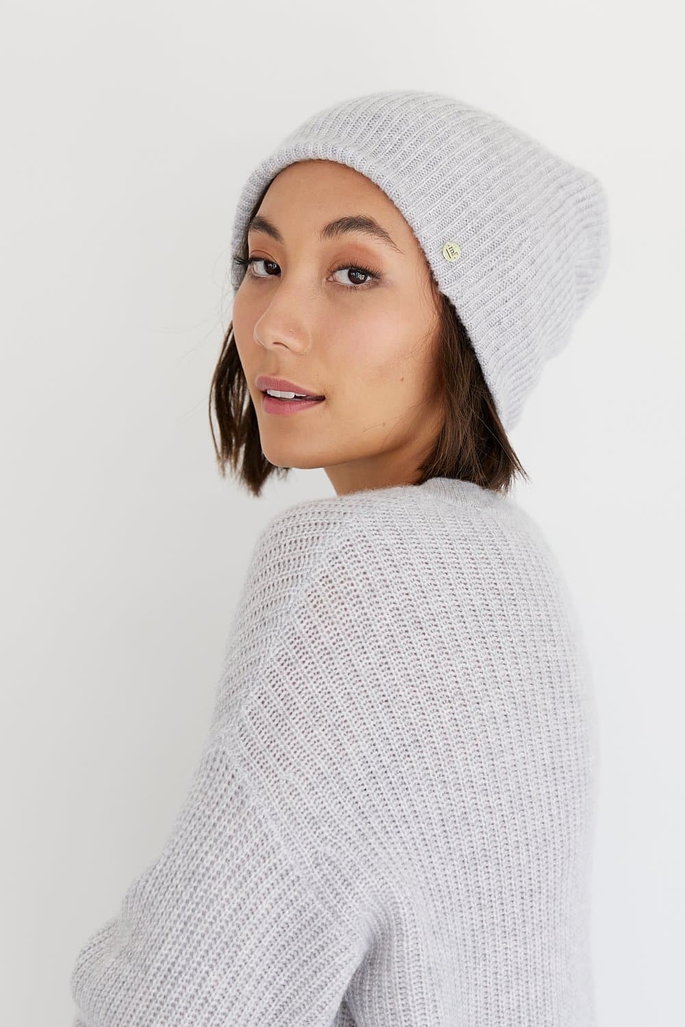 Mia Fratino - Ribbed Beanie - Jet Black, Alabaster, French Navy, Toast, Foggy Grey