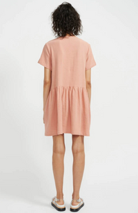 staple the label harvest shift dress peachy terracotta back