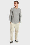 Academy brand - Workers Long Sleeve Crew in Grey Marle
