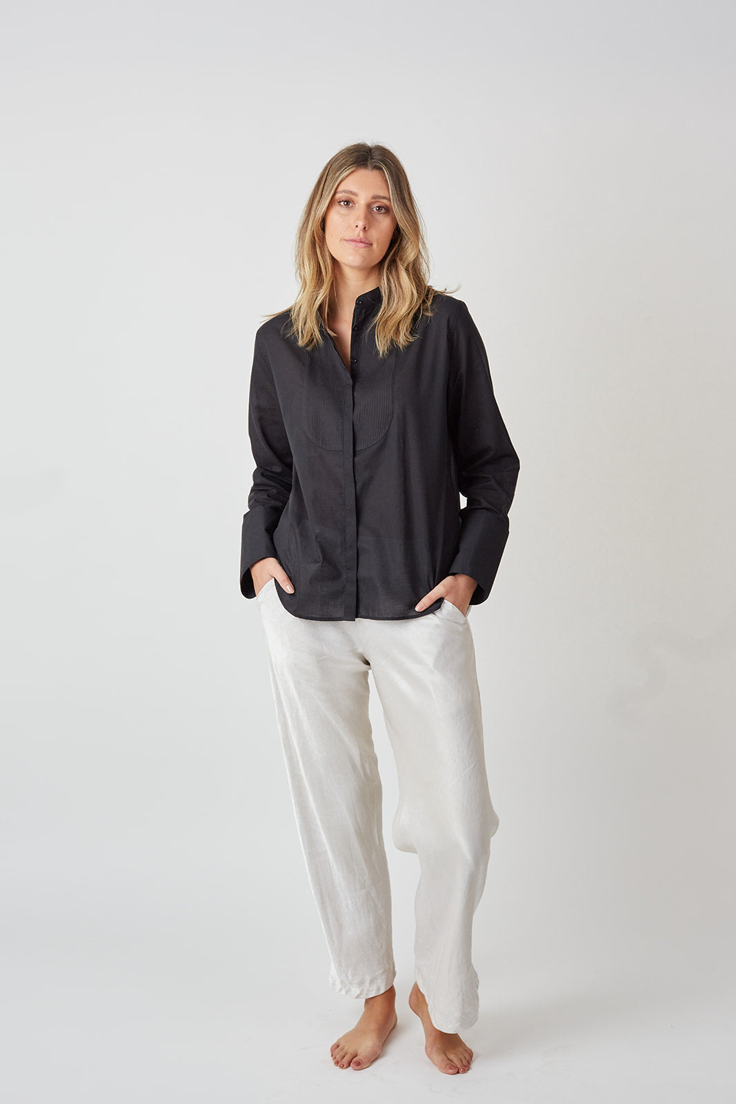 Hanna Edwards - Favourite Tuxedo Shirt in Black