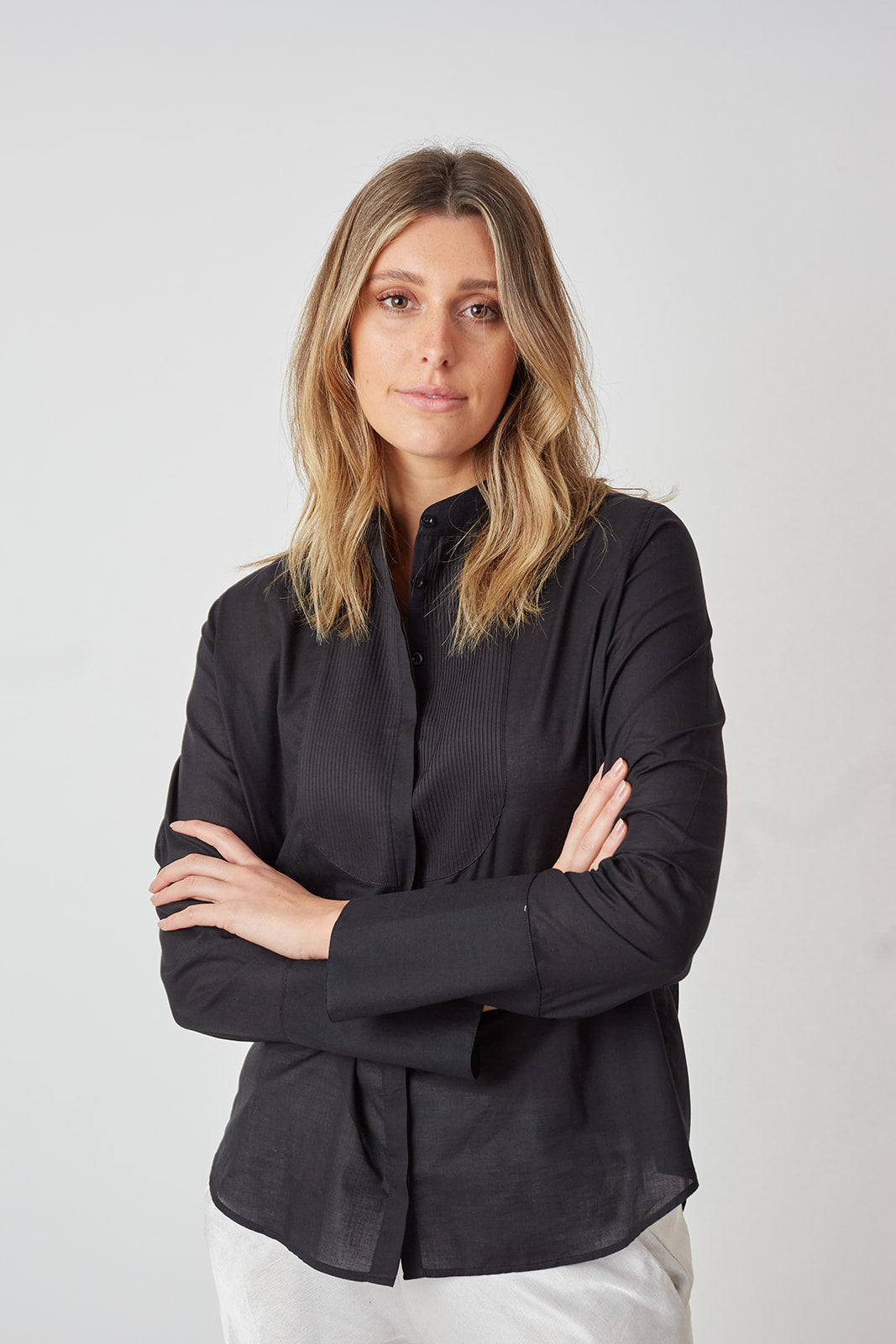 Hanna Edwards - Favourite Tuxedo Shirt in Black