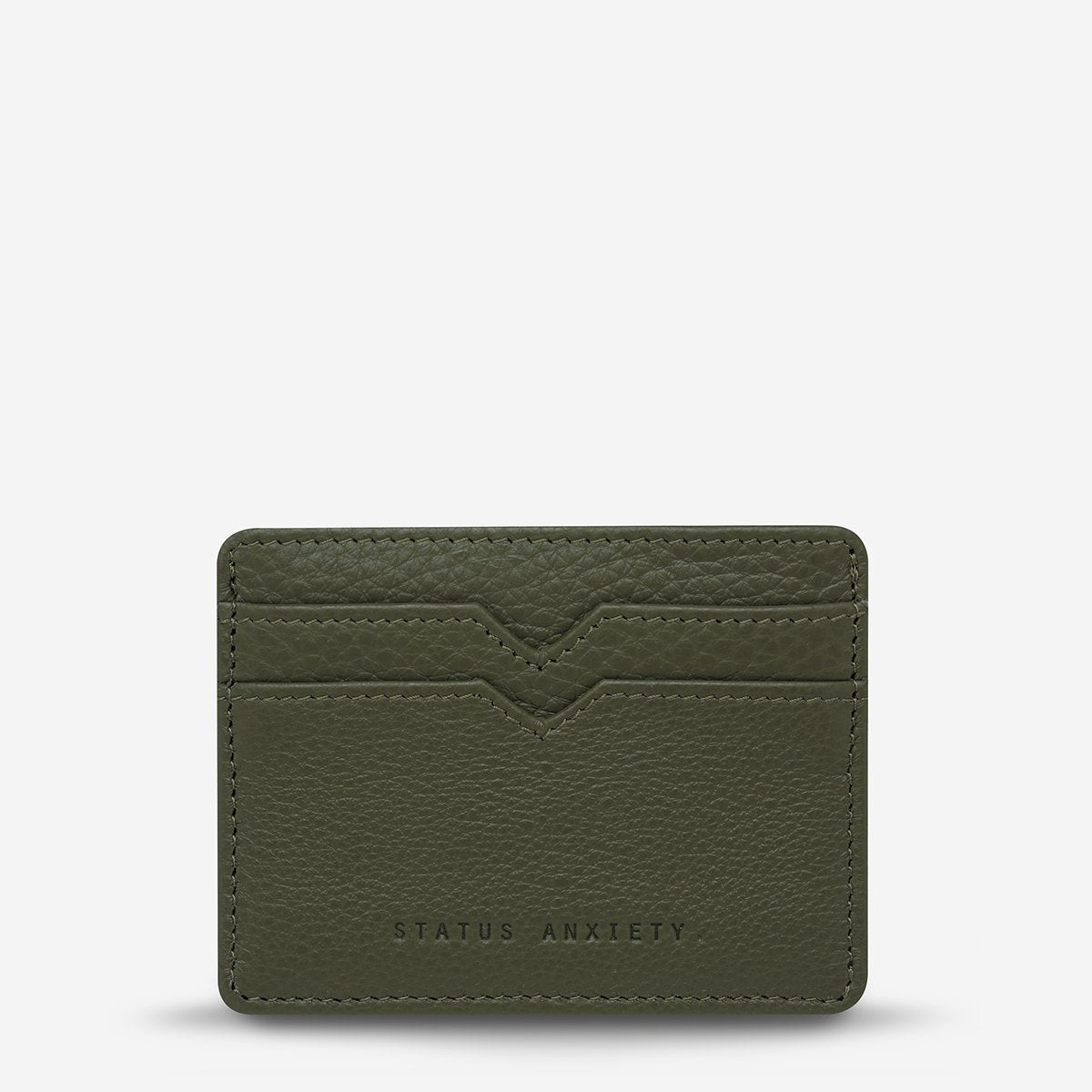 status anxiety wallet together for now khaki green front