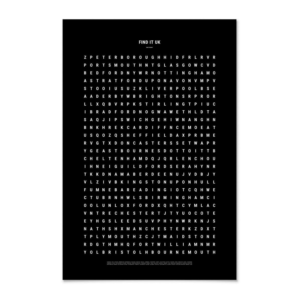 find it UK gift idea - poster word search 