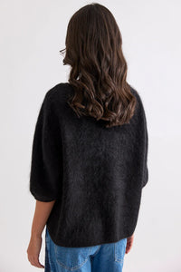 Mia Fratino - Eliza Brushed Tee Jet Black