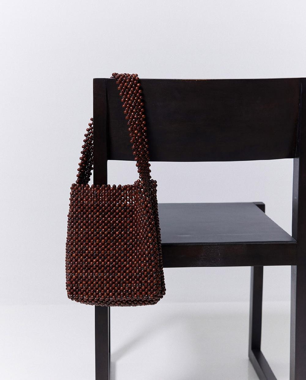 Yerse - Chocolate Beaded Bag