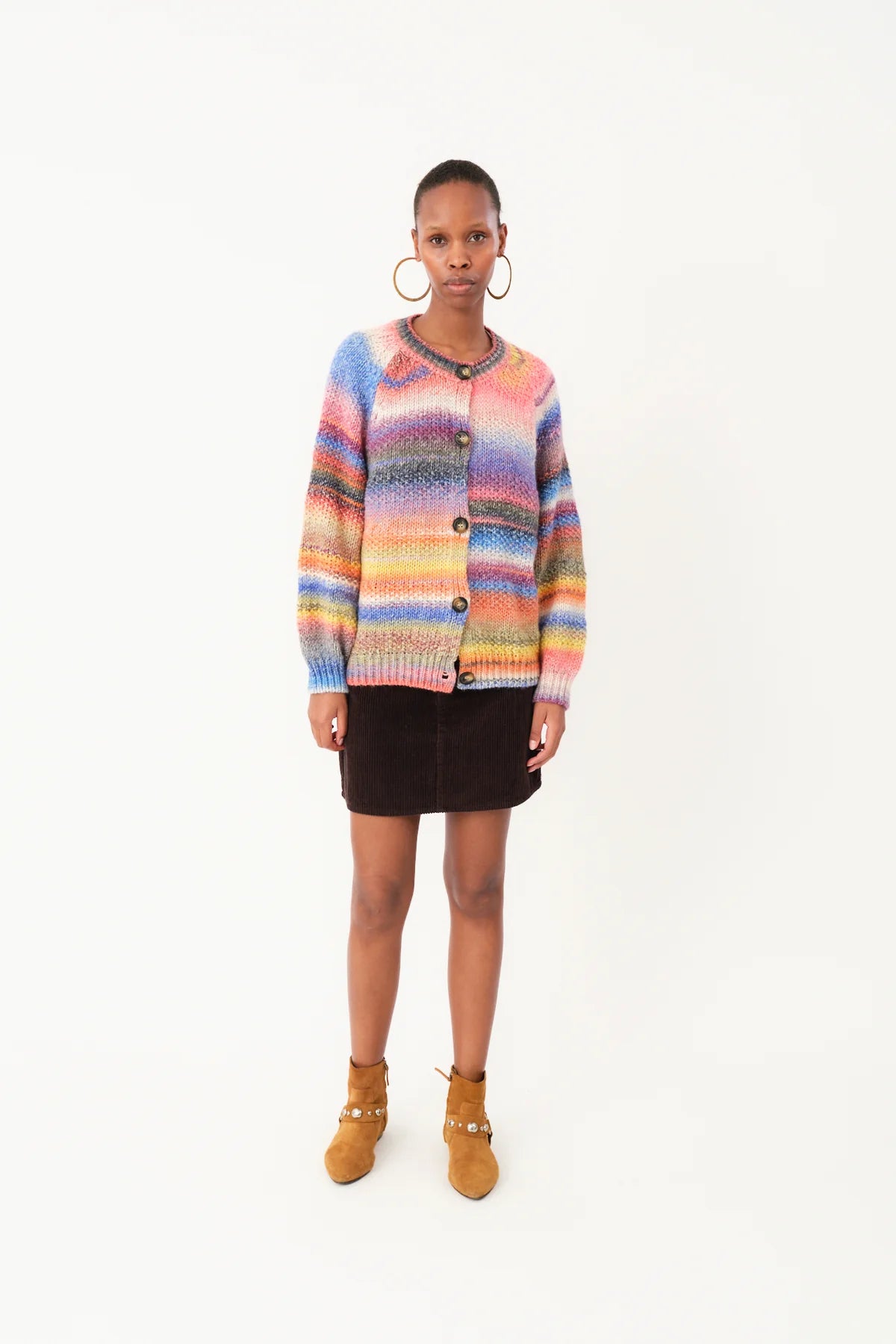 Lolly’s Laundry - Padova Knit Cardigan Multi Stripe