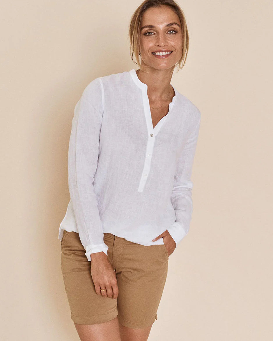 MOS MOSH - Danna Linen Blouse White