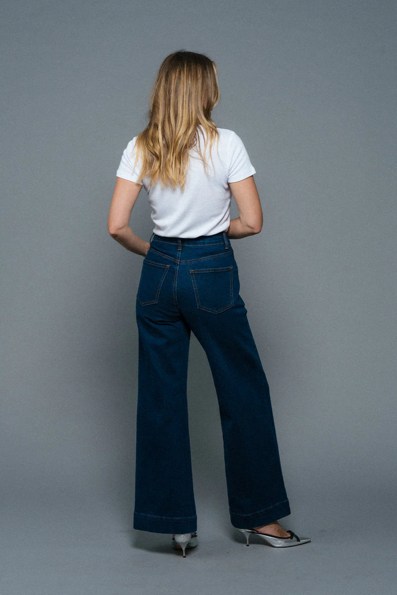 ATTE Denim - Claudia Wide Leg Flare Jean Ink