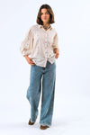 Lolly’s Laundry - Heidi 3/4 Sleeve Embroidered Shirt