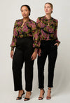 ONCE WAS - Estrella Viscose Chiffon Blouse in Winter Granadilla