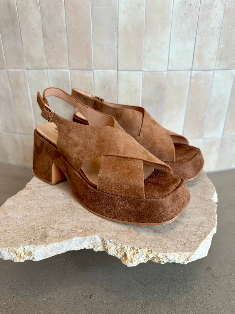 Alfie and Evie - Kirk Camel Suede