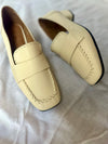 Piazza Grande - Ecru White Leather Stitched Loafer
