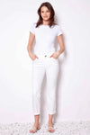 UP! Pants - 25inch Cropped Denim Pant White