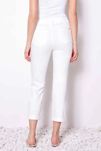 UP! Pants - 25inch Cropped Denim Pant White