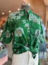 Amarlea - Suri Short Sleeve Shirt Emerald Floral