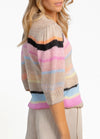 Coster Copenhagen - V-neck Knit in Multi Stripe