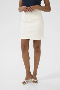 KAFFE - Karla Twill Skirt Chalk White