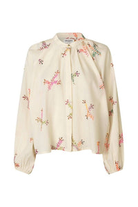 Lolly’s Laundry - Hailey LS Embroidered Shirt Creme