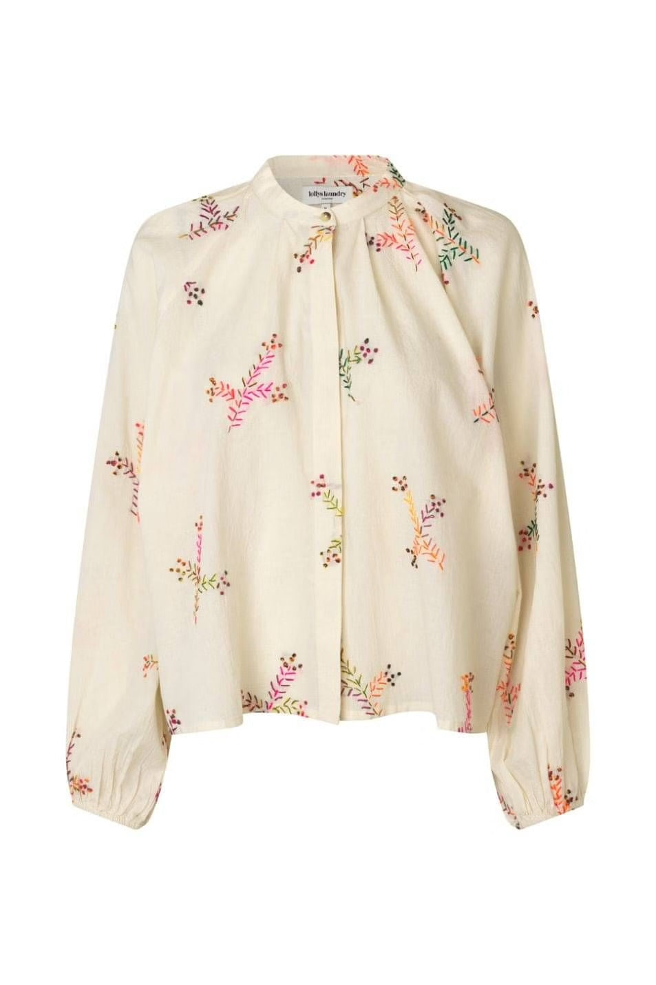 Lolly’s Laundry - Hailey LS Embroidered Shirt Creme