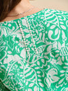 Brakeburn - Wildflower Green White Blouse