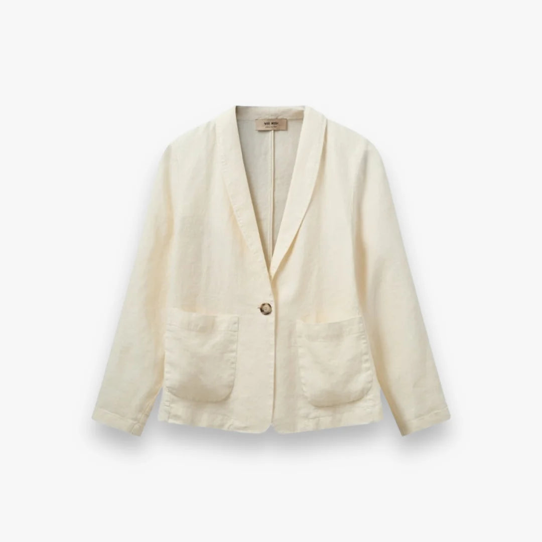 Mos Mosh - Amelina Linen Blazer Ecru