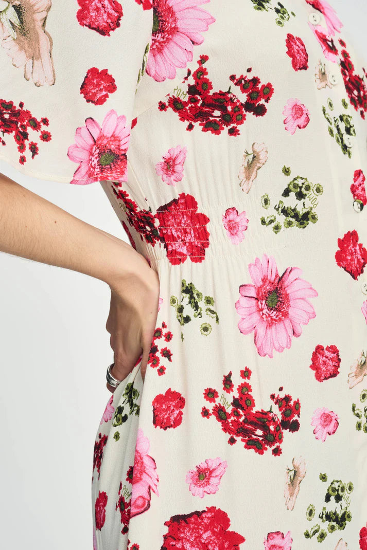 POM Amsterdam - Bouquet Cream Midi Dress