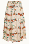 King Louie - Judy Midi Skirt Antibes Sailboat Print