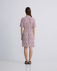 Yerse - Midi Short Sleeve Crepe Dress