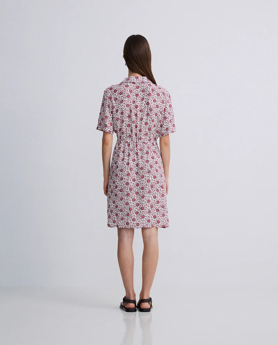 Yerse - Midi Short Sleeve Crepe Dress