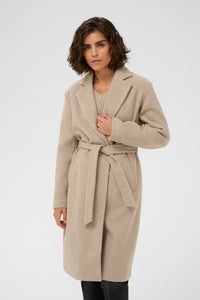 KAFFE - Saturn Coat Jacket Beige Smoke Melange