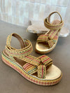 Fiorina - Jess Rainbow Multi Beige Woven Sandal