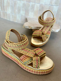 Fiorina - Jess Rainbow Multi Beige Woven Sandal