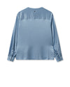 Mos Mosh - Enfa Satin Blouse Celestial Blue