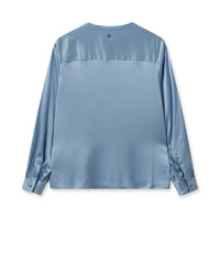 Mos Mosh - Enfa Satin Blouse Celestial Blue