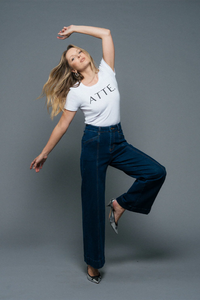 ATTE Denim - Claudia Wide Leg Flare Jean Ink