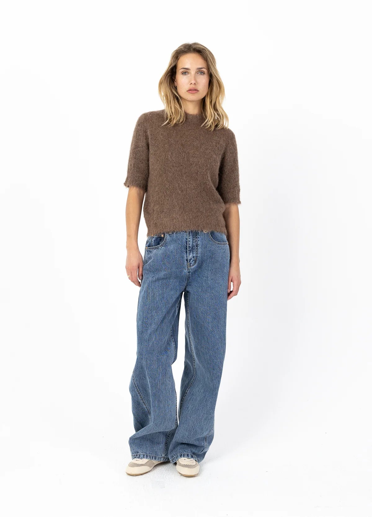 Coster Copenhagen - Short Sleeve Alpaca Knit Pastel Blue