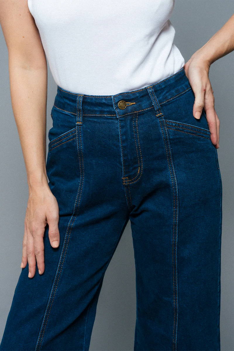 ATTE Denim - Claudia Wide Leg Flare Jean Ink