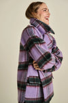 POM Amsterdam - Check Coat Brushed Lavender