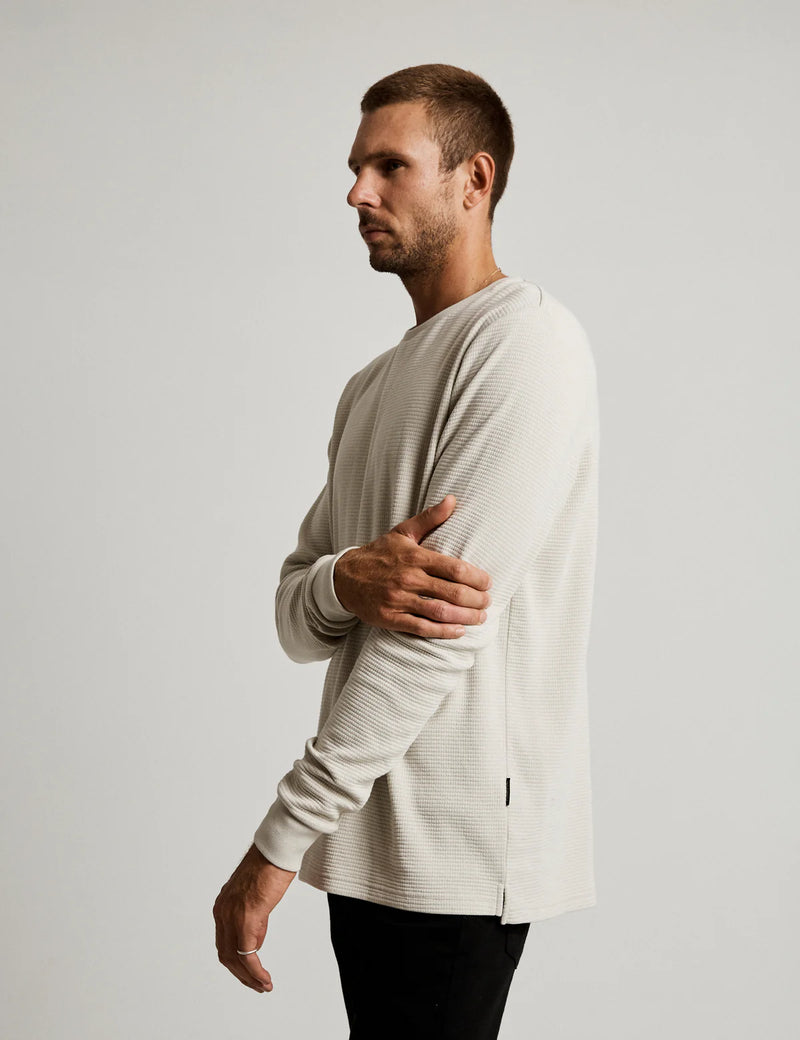 Mr Simple - Smith Organic Cotton Long Sleeve Waffle Vintage White