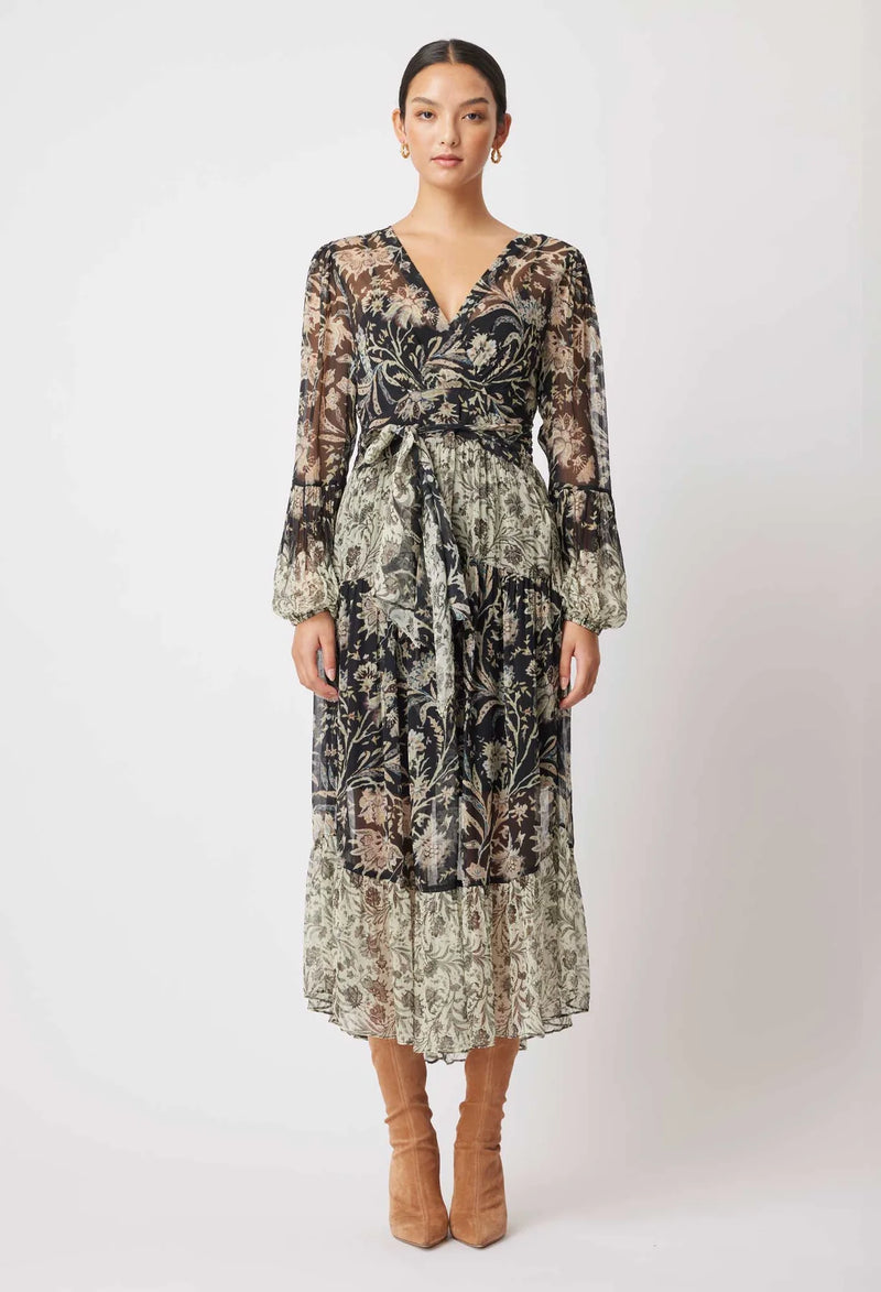 ONCE WAS - Ivy Viscose Maxi Dress in Persian Floral