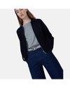Yerse - Collared Zip Knit Top Black