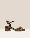 Gaimo - Dane Raffia Espadrille Heels Black/Natural Tan
