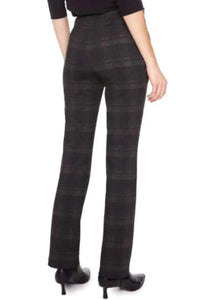UP! Pants - Dark Plaid Full Length Ponte Pant