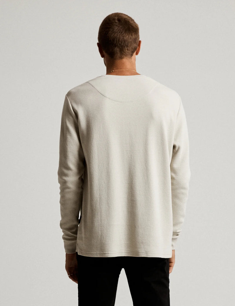 Mr Simple - Smith Organic Cotton Long Sleeve Waffle Vintage White