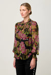 ONCE WAS - Estrella Viscose Chiffon Blouse in Winter Granadilla
