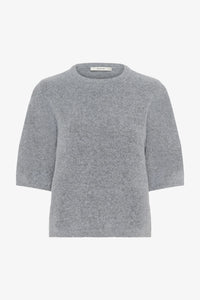 Gestuz - Alpha SS Crew Knit Top Pearl Blue Melange