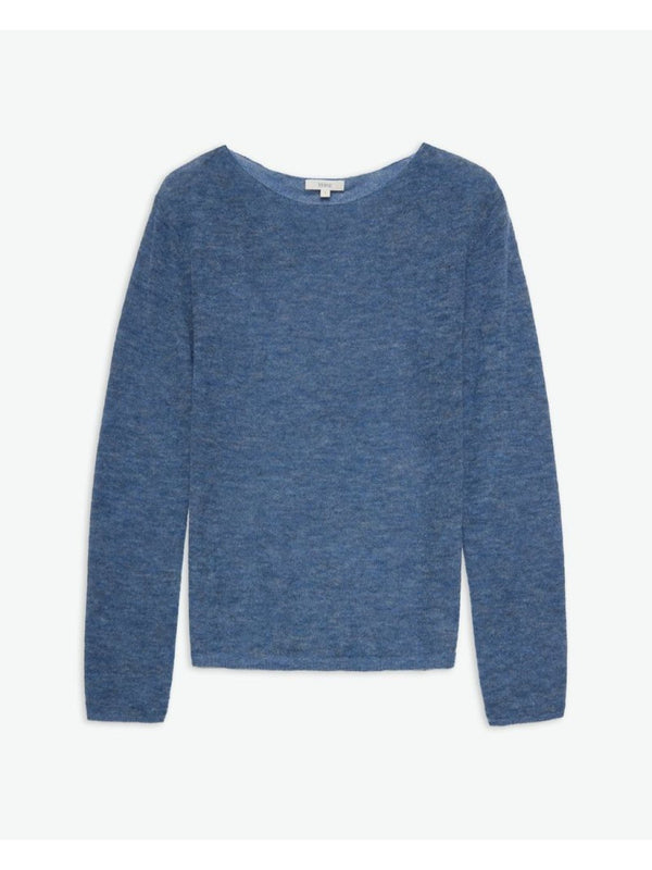Yerse - Boat Neck Knit Denim Blue