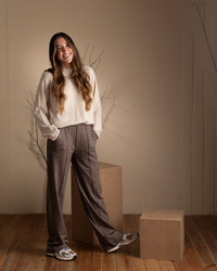 Yerse - Cotton Cashmere Ribbed Knit Ecru