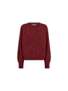 Mos Mosh - Thora V-Neck Knit Cardigan Garnet